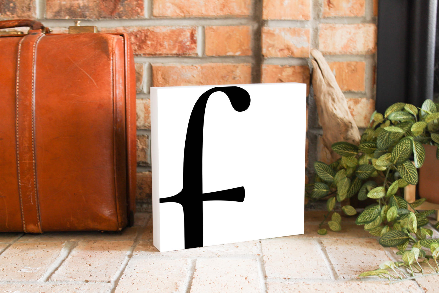 Minimal Monogram F | Wood Block | Eaches | Min 2
