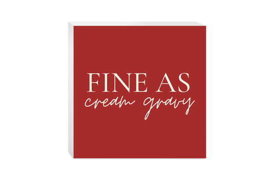 Modern Minimalist Texas Fine As Gravy | Wood Block | Eaches | Min 2