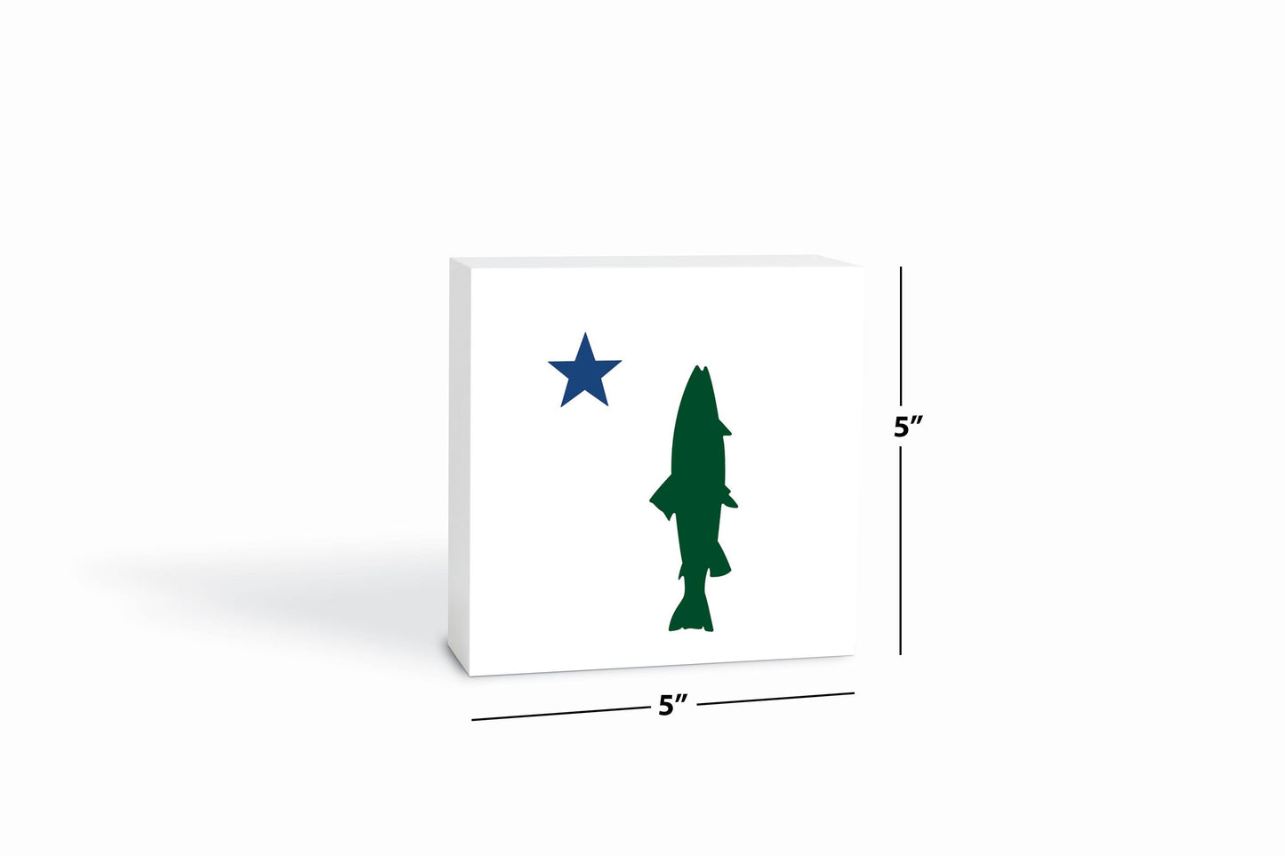 New England Star And Trout | Wood Block | Eaches | Min 4