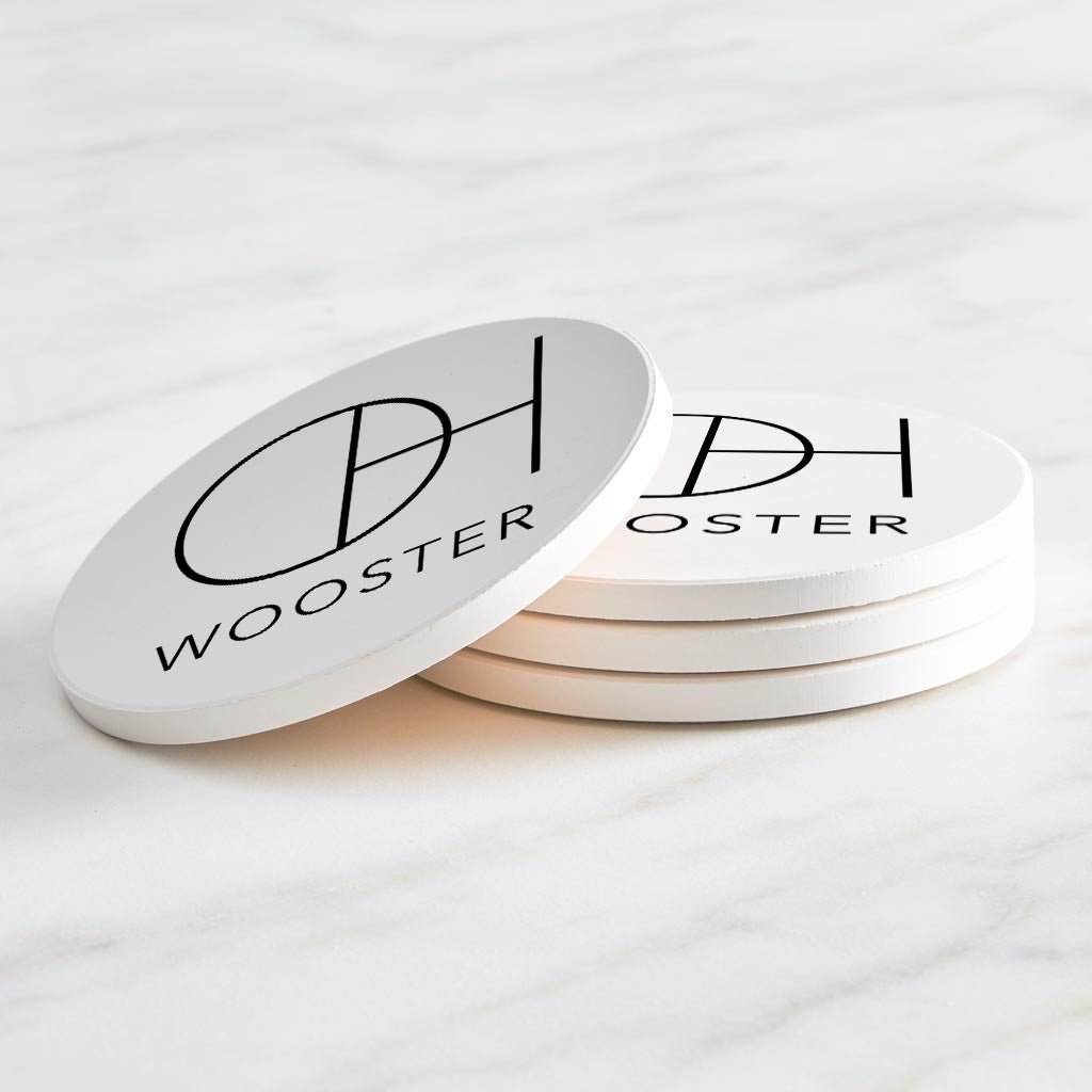 Wooster Oh State Initials And City Name | Absorbent Coasters | Set of 4 | Min 2