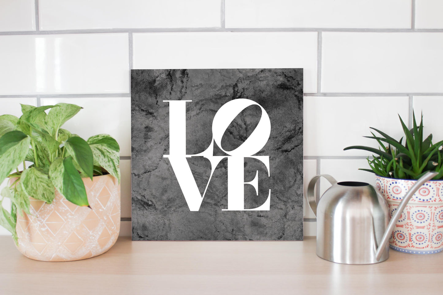 Minimalistic B&W Pennsylvania Love Dark | Wood Sign | Eaches | Min 2