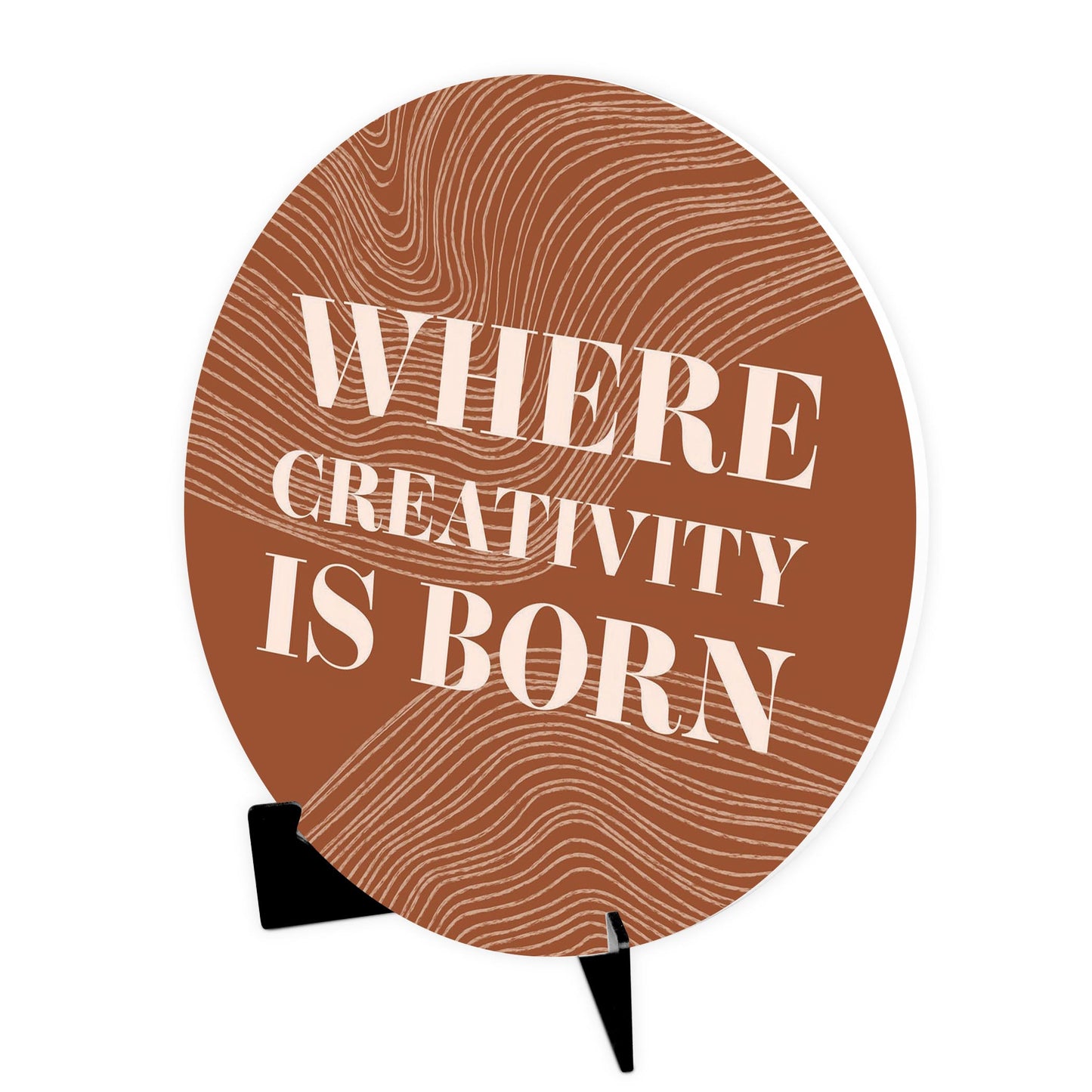 Modern Minimalist New York Creativity Is Born | Wood Sign | Eaches | Min 1