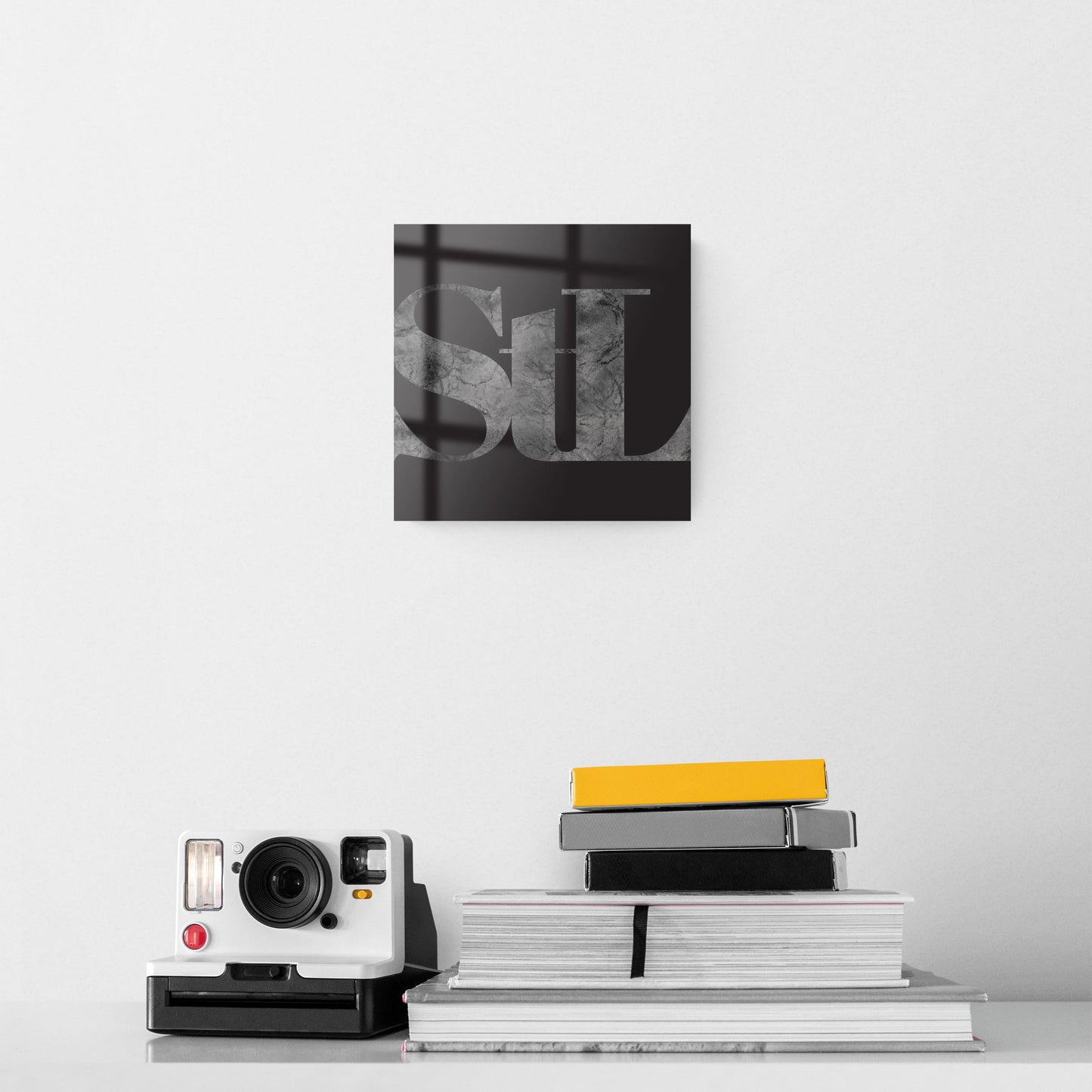 Minimalist B&W Missouri St Louis Black Initials | Hi-Def Glass Art | Eaches | Min 2