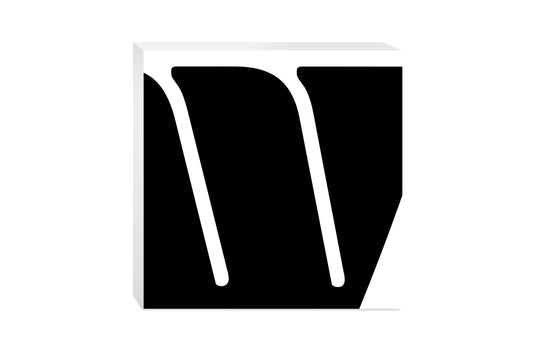 Fun Chunky Monogram W | Wood Block | Eaches | Min 2