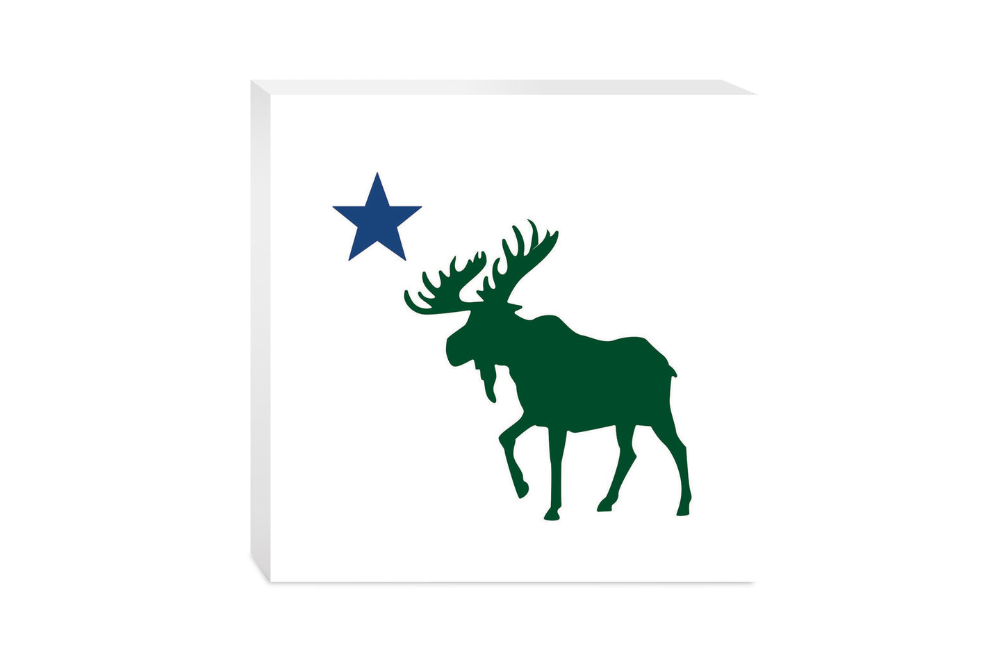 New England Star And Moose | Wood Block | Eaches | Min 2