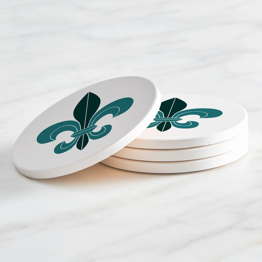 Blue White Fleu De Lis | Absorbent Coasters | Set of 4 | Min 2