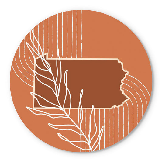 Modern Minimalist Pennsylvania State Leaf | Wood Sign | Eaches | Min 1