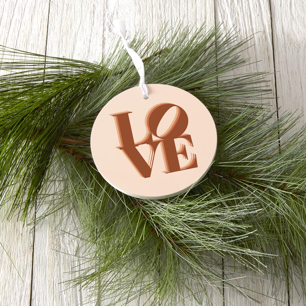 Modern Minimalist Pennsylvania Love Light| Wood Ornament | Eaches | Min 6