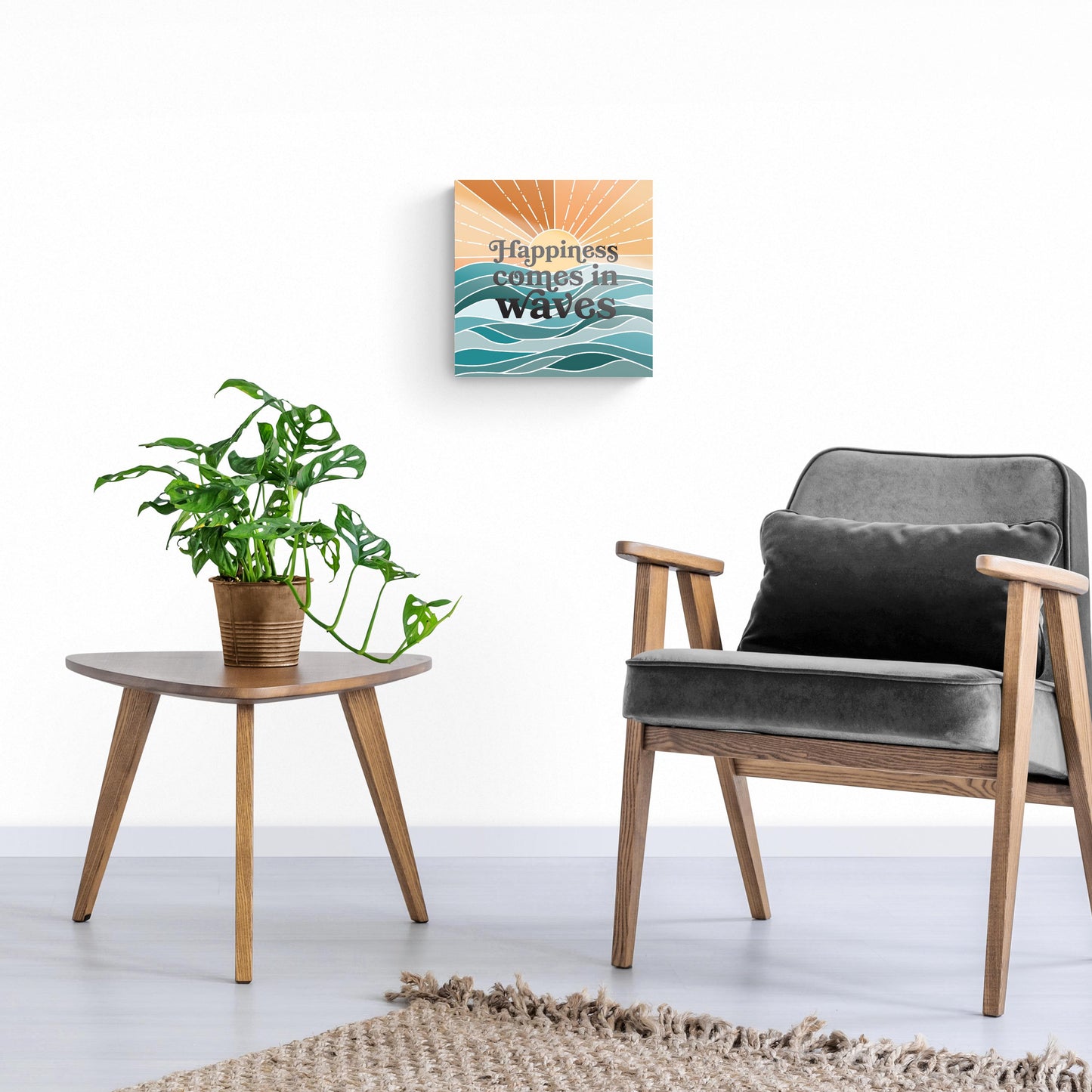 Happiness Comes In Waves | Hi-Def Glass Art | Eaches | Min 1