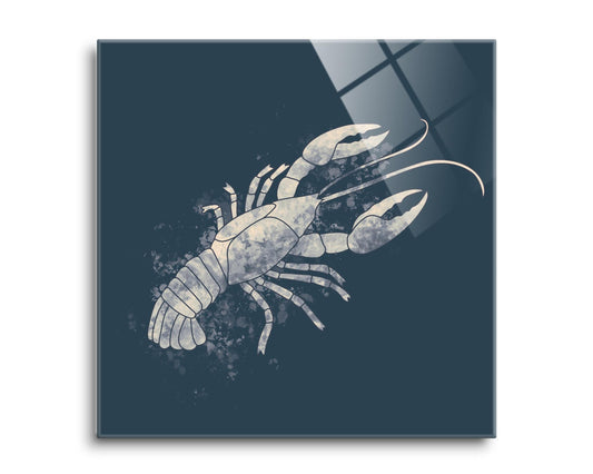 Louisiana Colorful Water Color Crawfish | Hi-Def Glass Art | Eaches | Min 2