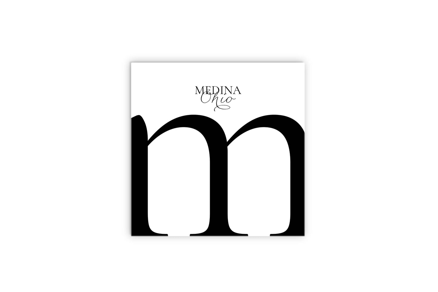 Medina Oh Minimal Monogram| Wood Sign | Eaches | Min 2