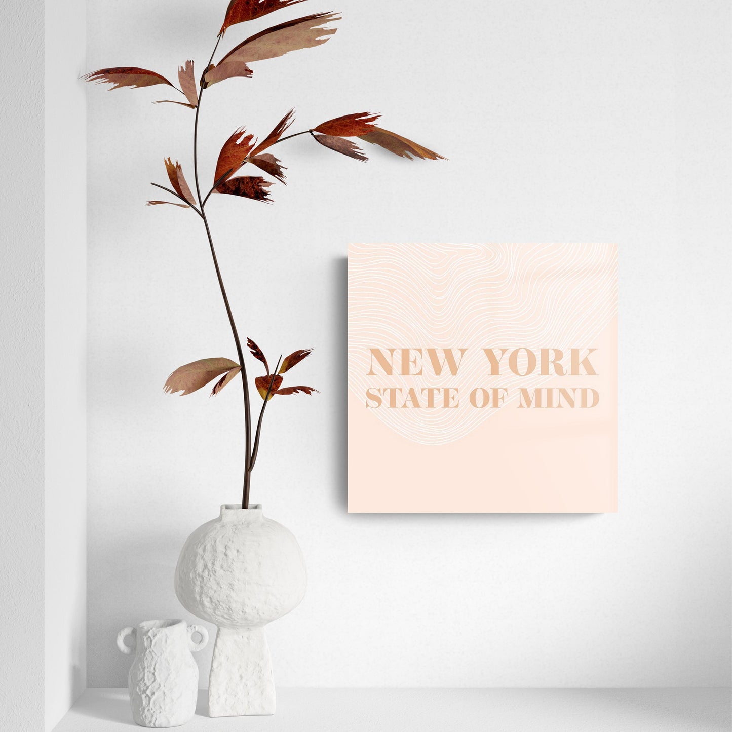 Modern Minimalist New York State Of Mind | Hi-Def Glass Art | Eaches | Min 2