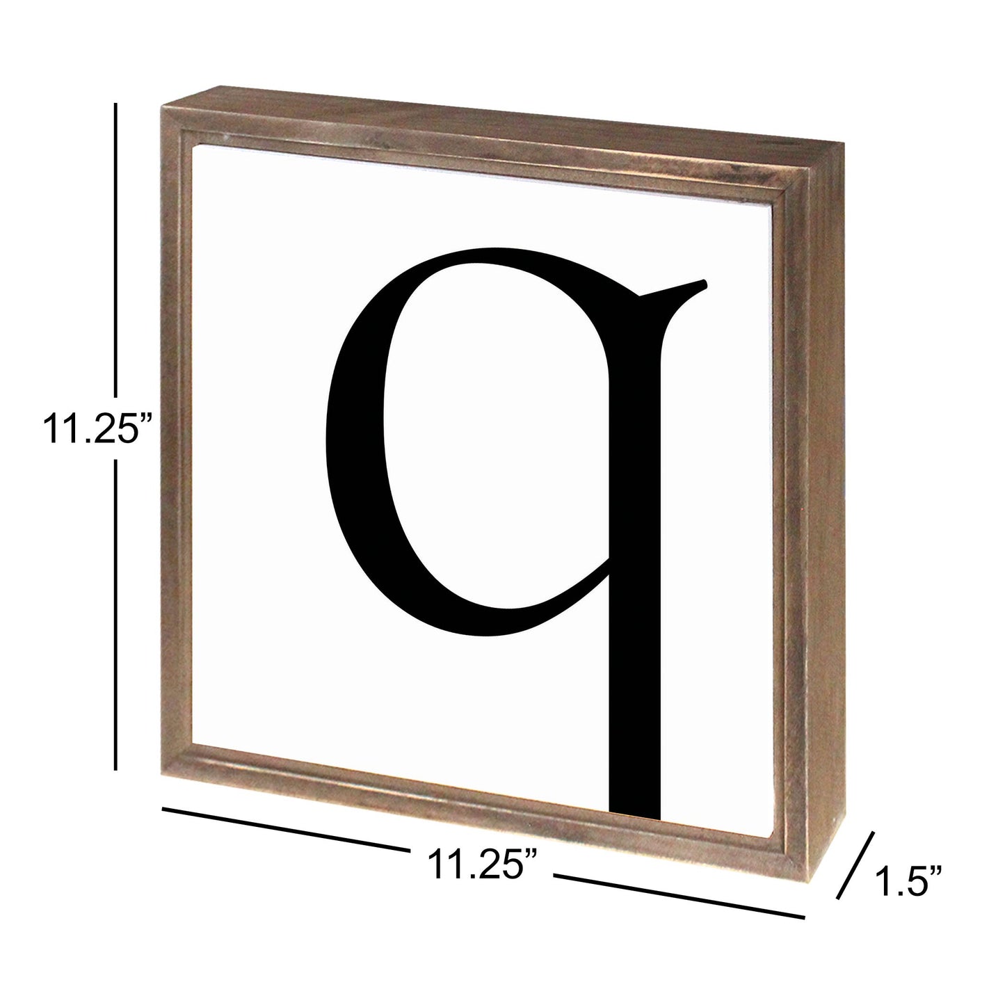 Minimalist Monogram Q | Wood Sign | Eaches | Min 1