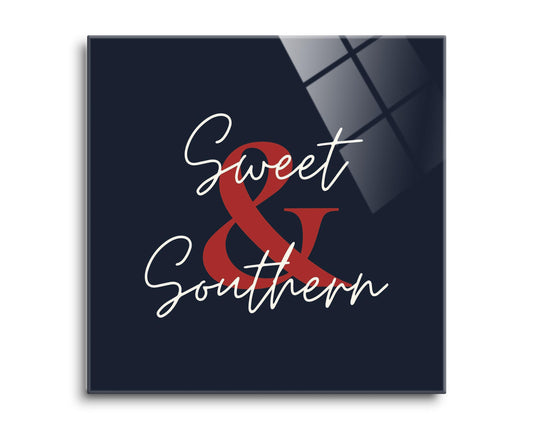 Modern Minimalist Texas Colors Sweet Southern | Hi-Def Glass Art | Eaches | Min 2