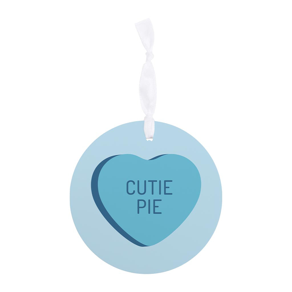 Message Hearts Cutie Pie | Wood Ornament | Eaches | Min 6