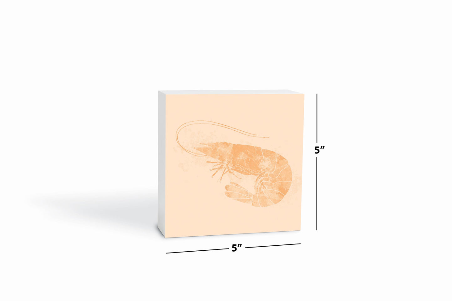 Louisiana Colorful Water Color Shrimp | Wood Block | Eaches | Min 4