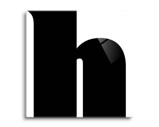 Fun Chunky Monogram H | Hi-Def Glass Art | Eaches | Min 2