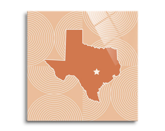 Modern Minimalist Texas Austin Star | Hi-Def Glass Art | Eaches | Min 2