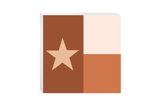 Modern Minimalist Texas State Flag | Wood Block | Eaches | Min 2