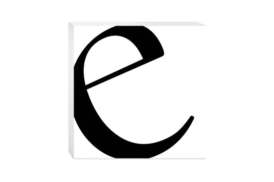 Minimal Monogram E | Wood Block | Eaches | Min 2
