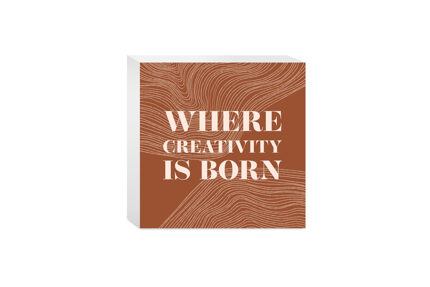 Modern Minimalist New York Creativity Is Born | Wood Block | Eaches | Min 4