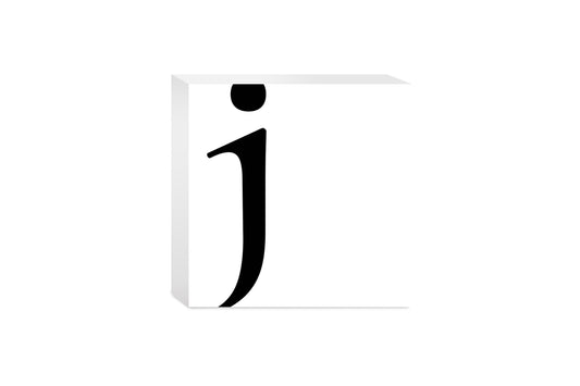Minimal Monogram J | Wood Block | Eaches | Min 4