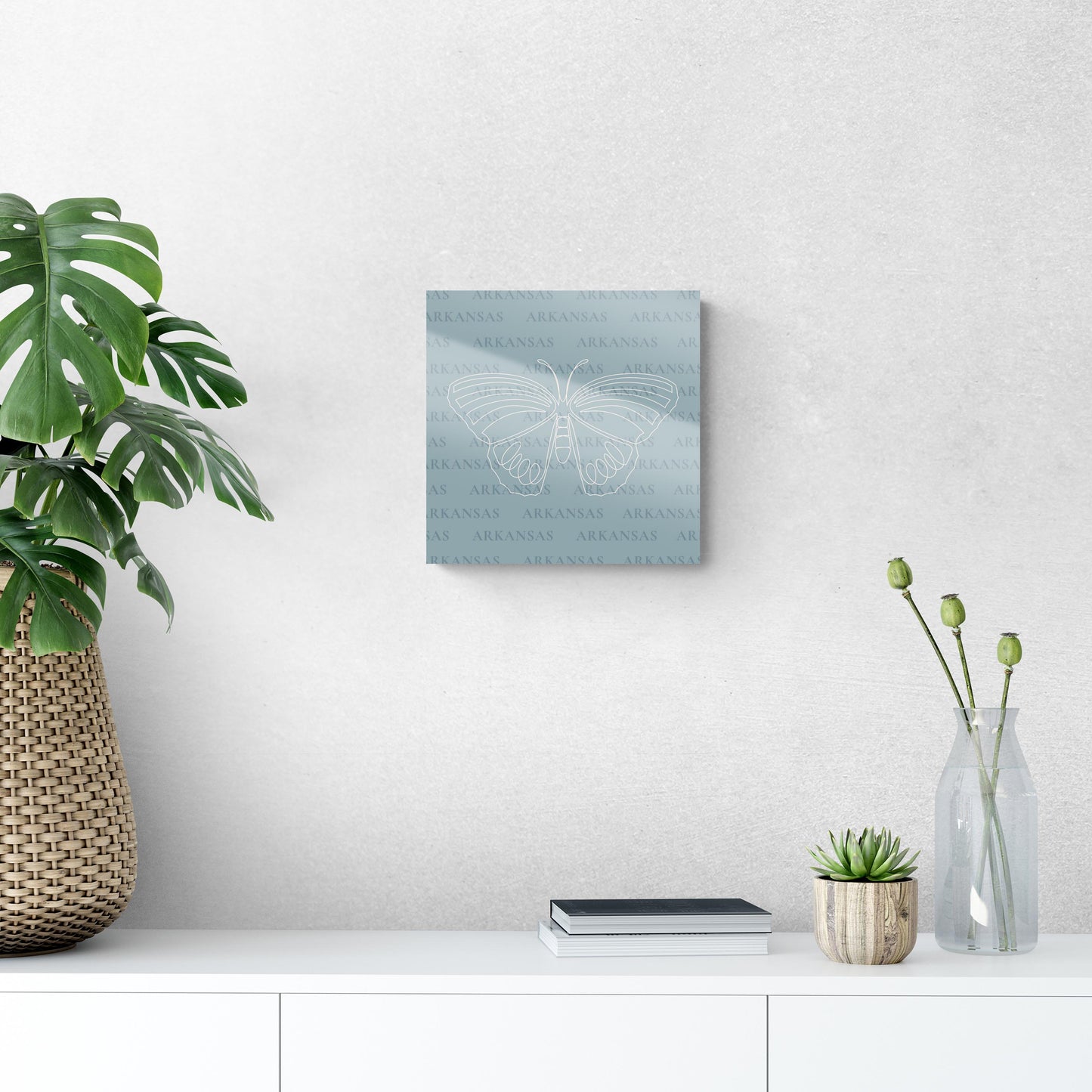 Modern Minimalist Arkansas Diana Fritillary Butterfly | Hi-Def Glass Art | Eaches | Min 1