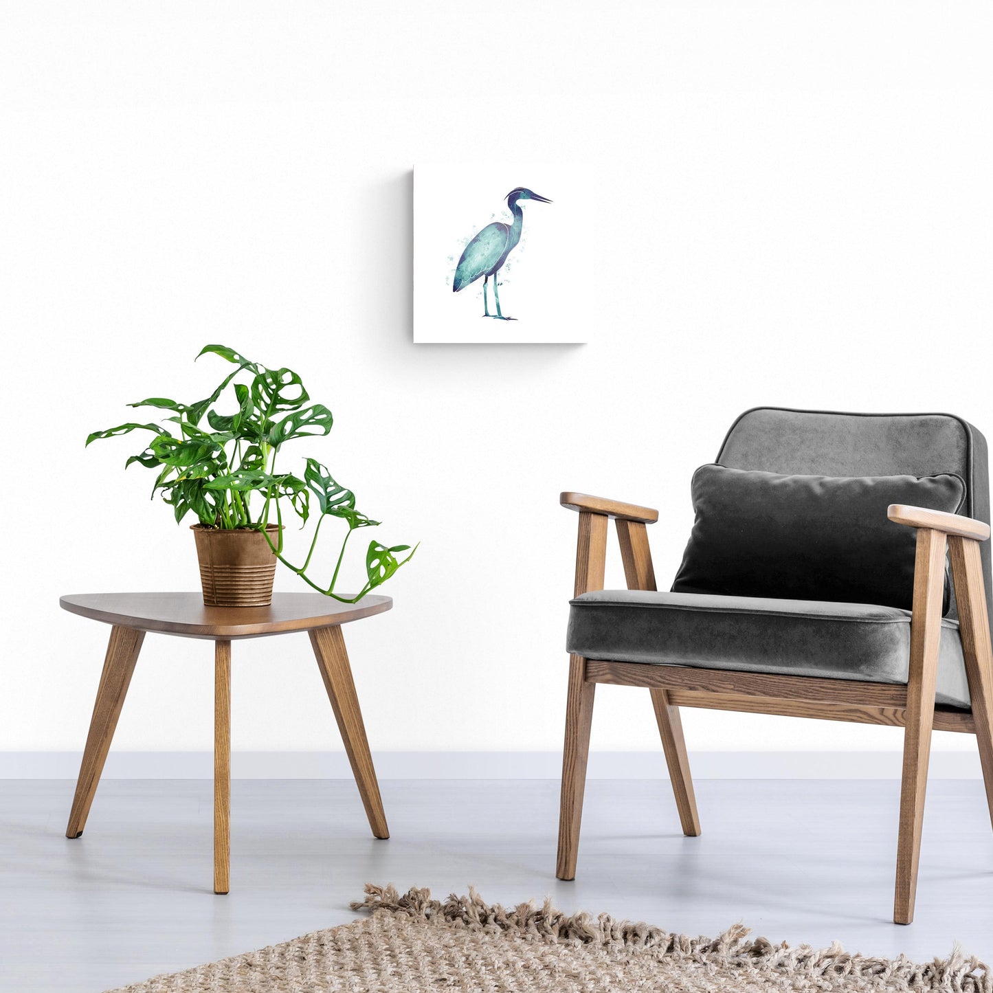 East Coast Water Color Heron | Hi-Def Glass Art | Eaches | Min 1