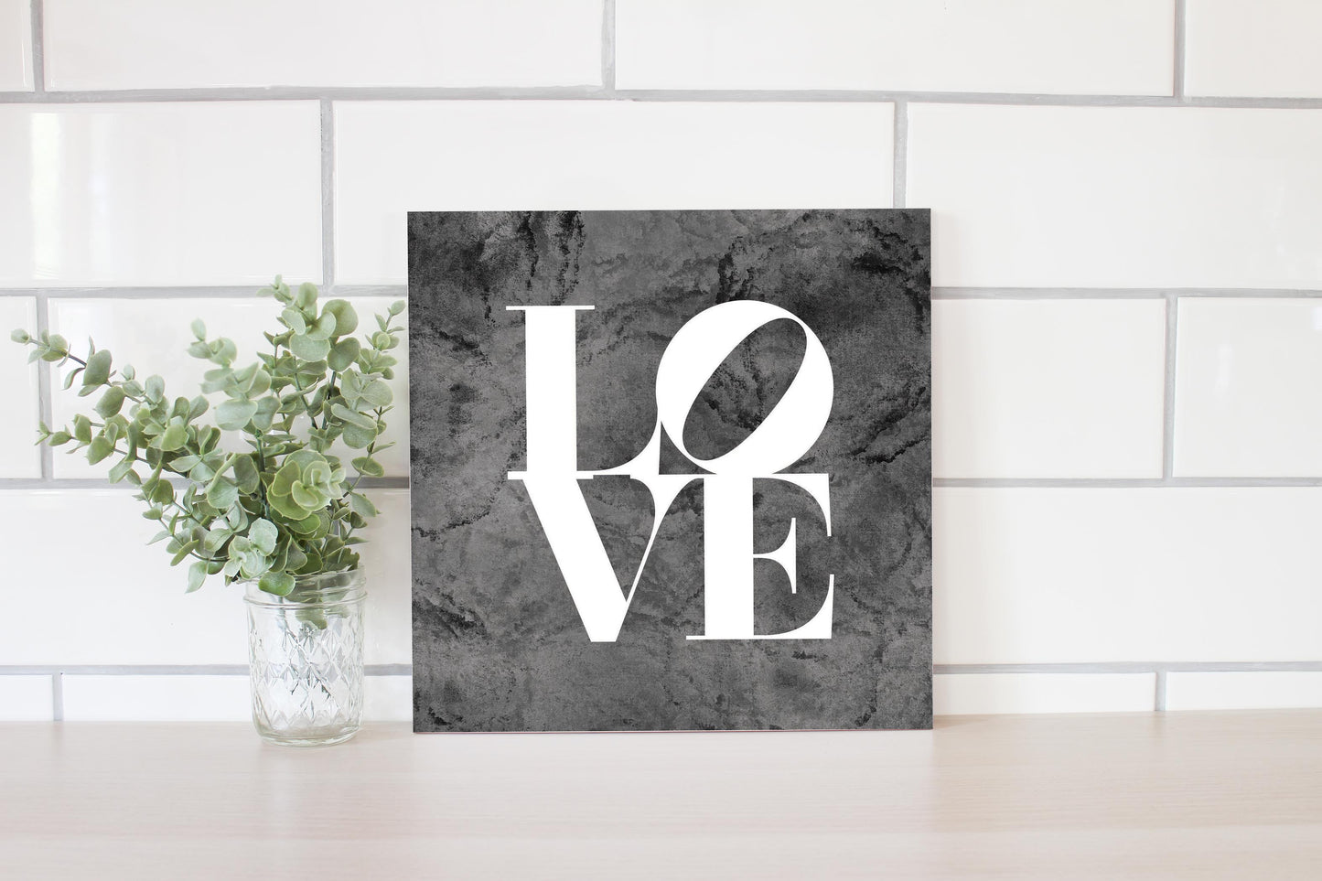 Minimalistic B&W Pennsylvania Love Dark | Wood Sign | Eaches | Min 2