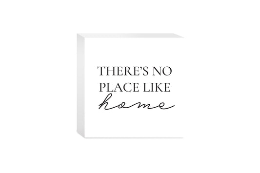 Minimalist B&W Kansas No Place Like Home | Wood Block | Eaches | Min 4
