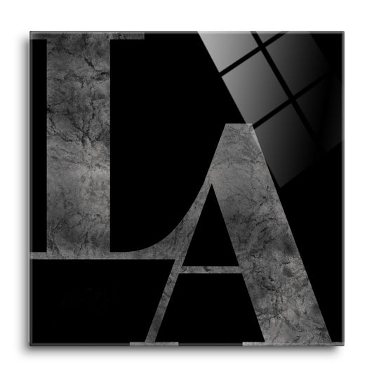 Modern Black Louisiana Initials | Hi-Def Glass Art | Eaches | Min 1