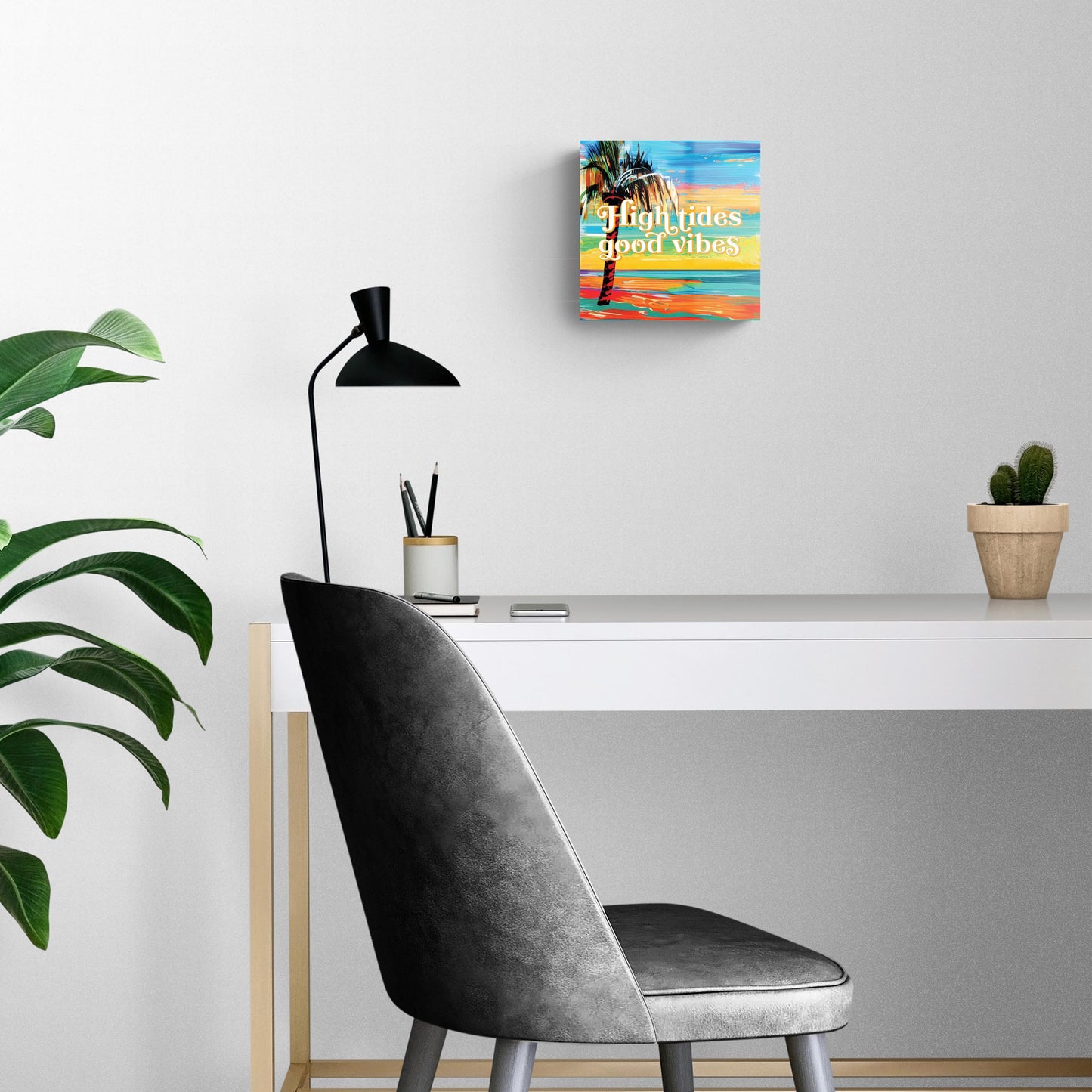 High Tides Good Vibes | Hi-Def Glass Art | Eaches | Min 2