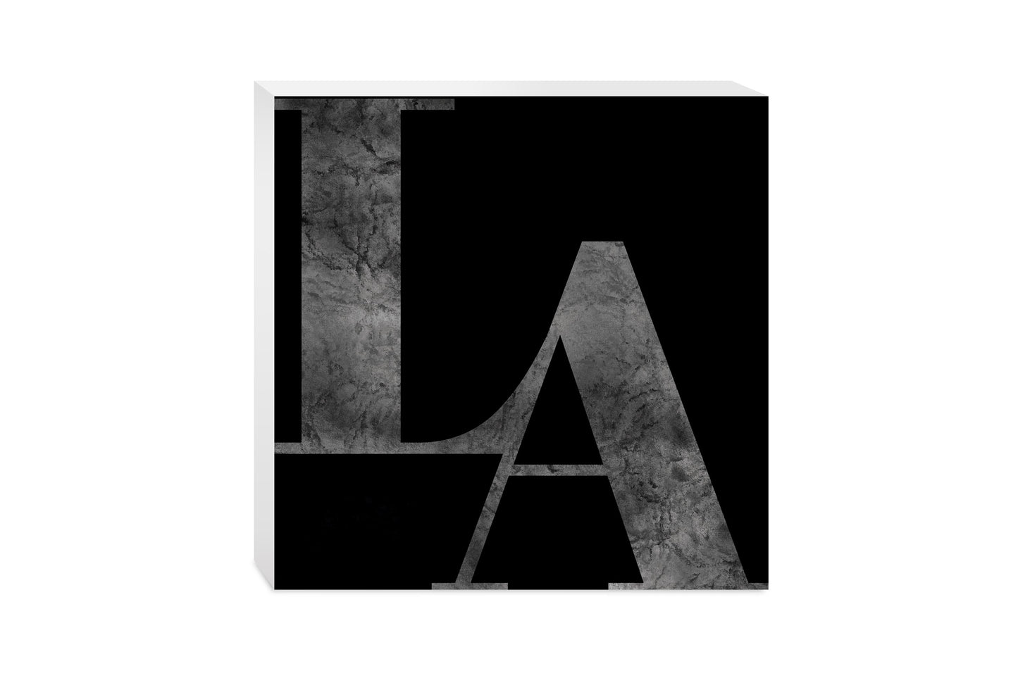 Modern Black Louisiana Initials | Wood Block | Eaches | Min 2