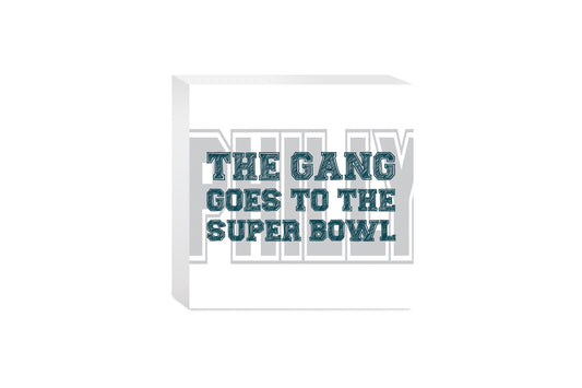Modern Minimalist Pennsylvania Super Bowl Gang | Wood Block | Eaches | Min 4