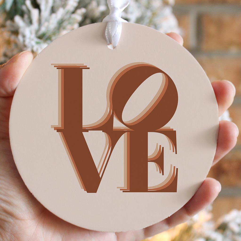 Modern Minimalist Pennsylvania Love Light| Wood Ornament | Eaches | Min 6
