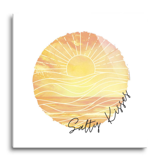 Salty Kisses Orange Art | Hi-Def Glass Art | Eaches | Min 1