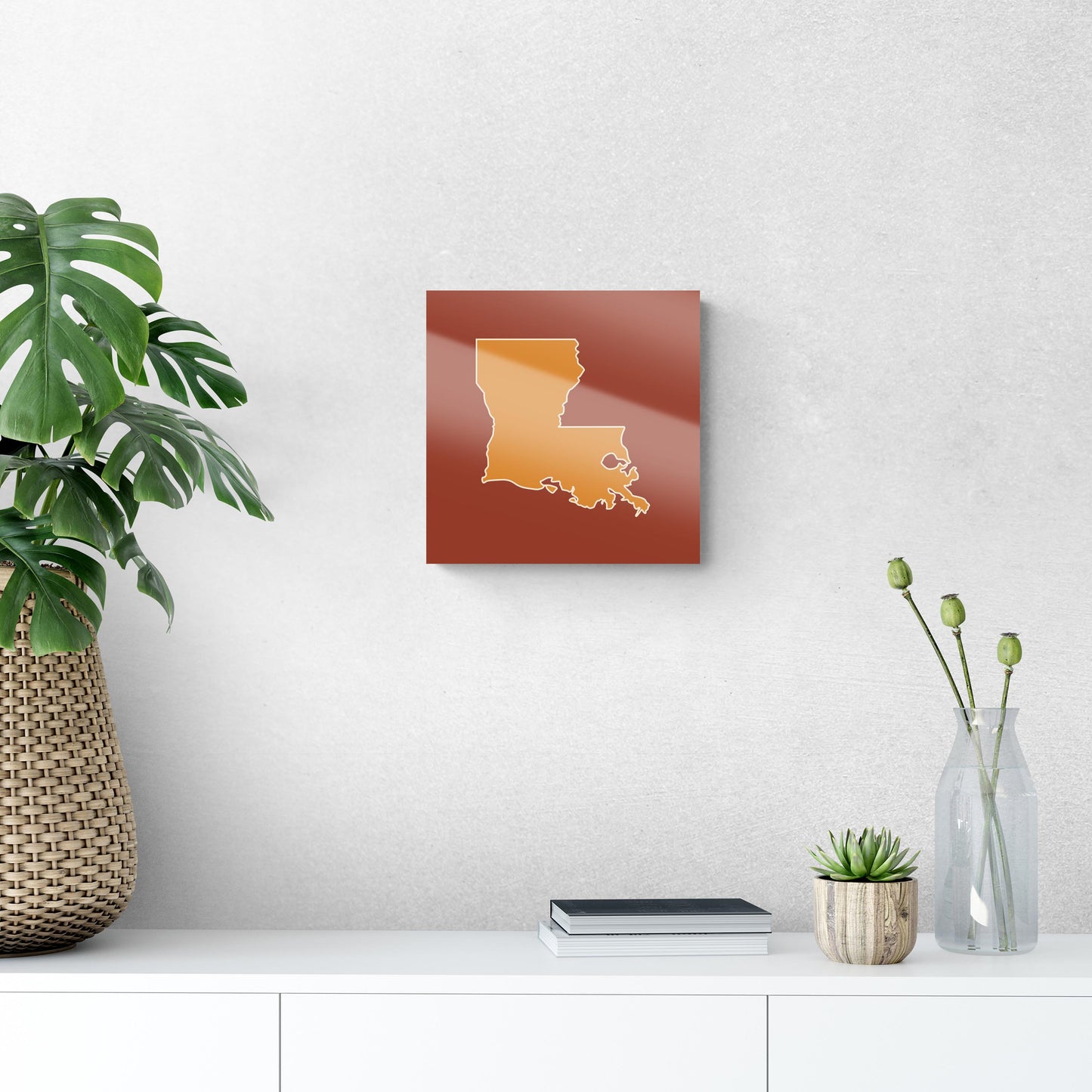 Louisiana Colorful State Shape | Hi-Def Glass Art | Eaches | Min 1