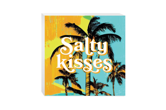 Salty Kisses Palm Trees | Wood Block | Eaches | Min 2