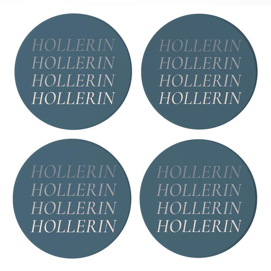 Modern Minimalist Arkansas Hollerin | Absorbent Coasters | Set of 4 | Min 2