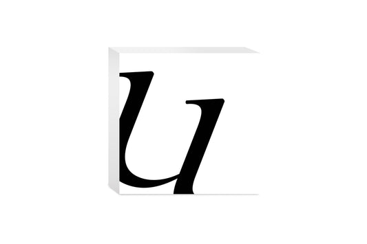 Minimal Monogram U | Wood Block | Eaches | Min 4