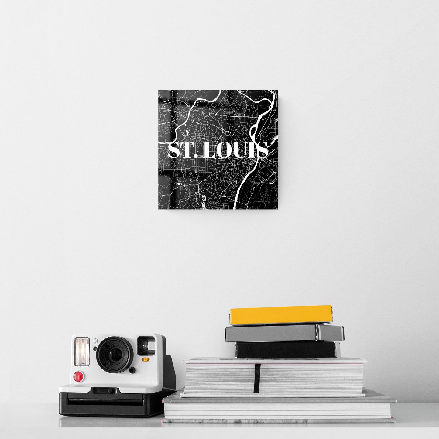 Minimalist B&W Missouri St Louis Map | Hi-Def Glass Art | Eaches | Min 2