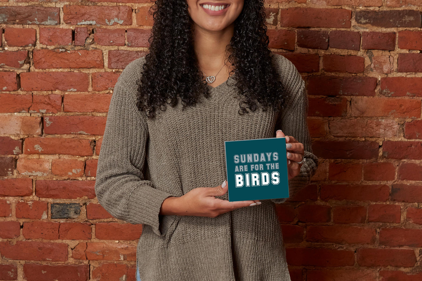 Modern Minimalist Pennsylvania Bird Sundays | Wood Block | Eaches | Min 4