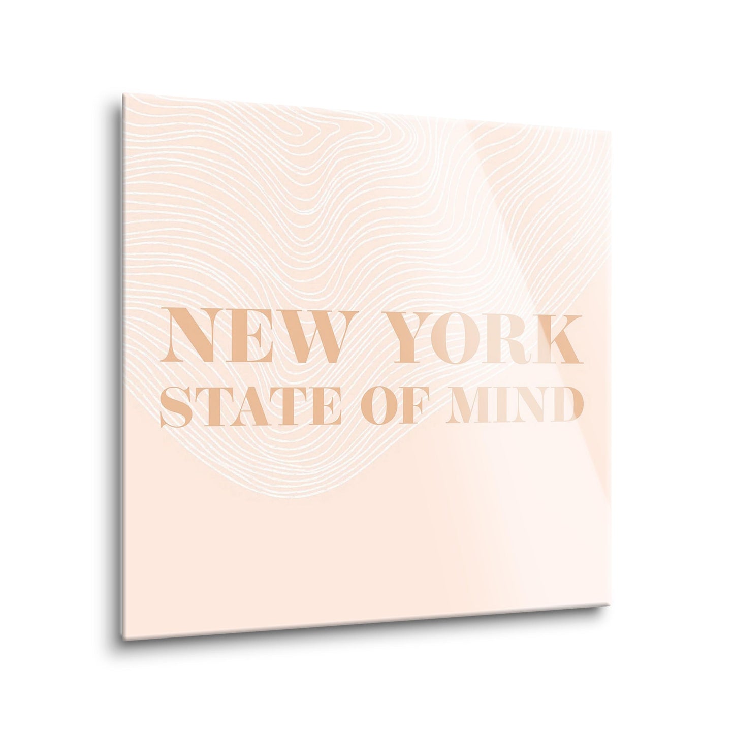 Modern Minimalist New York State Of Mind | Hi-Def Glass Art | Eaches | Min 2