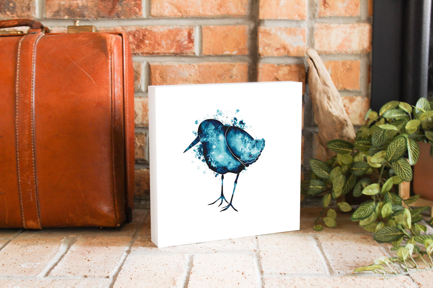 New England Water Color Sand Piper | Wood Block | Eaches | Min 2