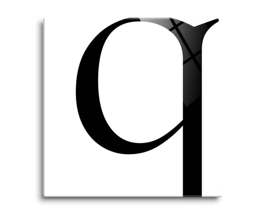 Minimal Monogram Q | Hi-Def Glass Art | Eaches | Min 2