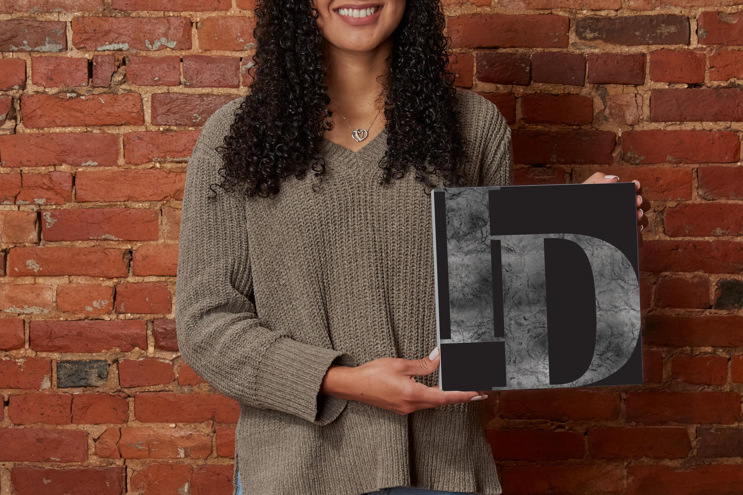 Minimalist B&W Idaho Black Initials | Wood Block | Eaches | Min 2