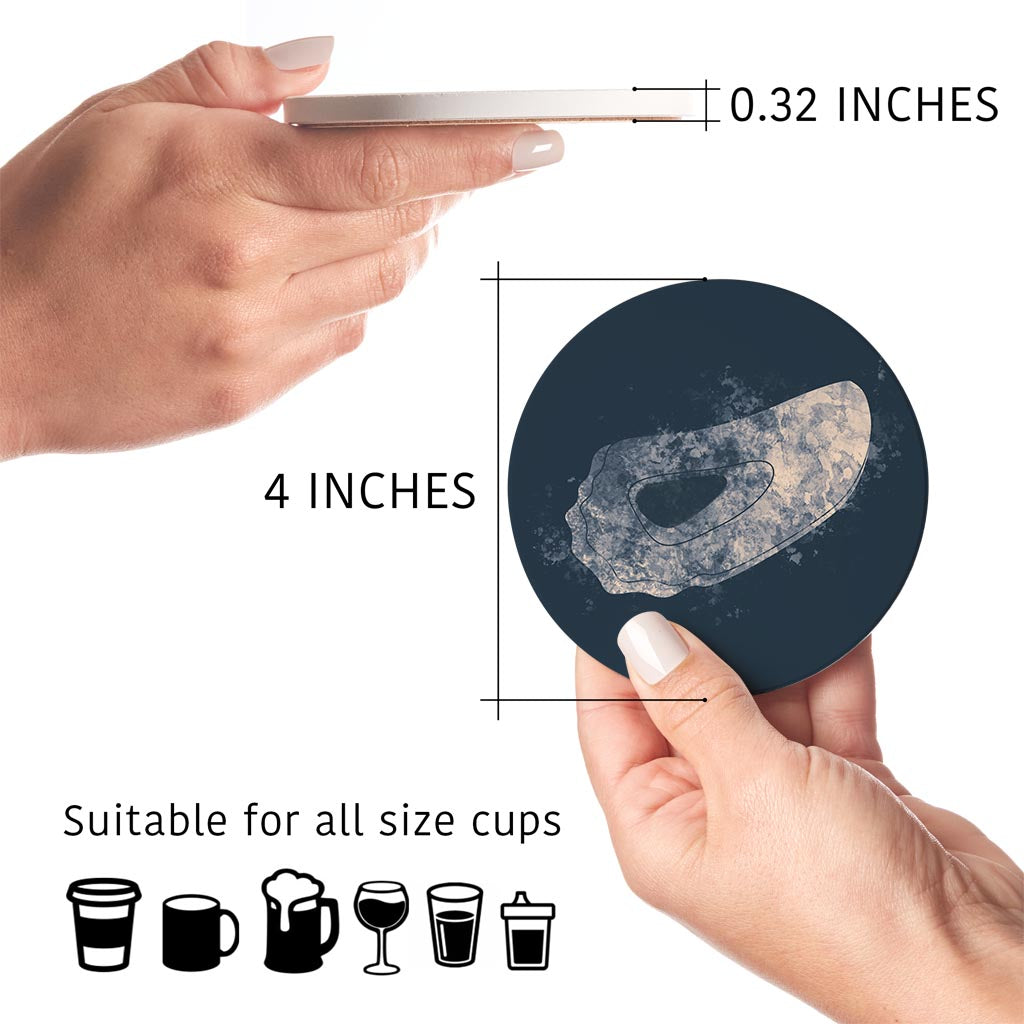 Louisiana Colorful Water Color Oyster | Absorbent Coasters | Set of 4 | Min 2