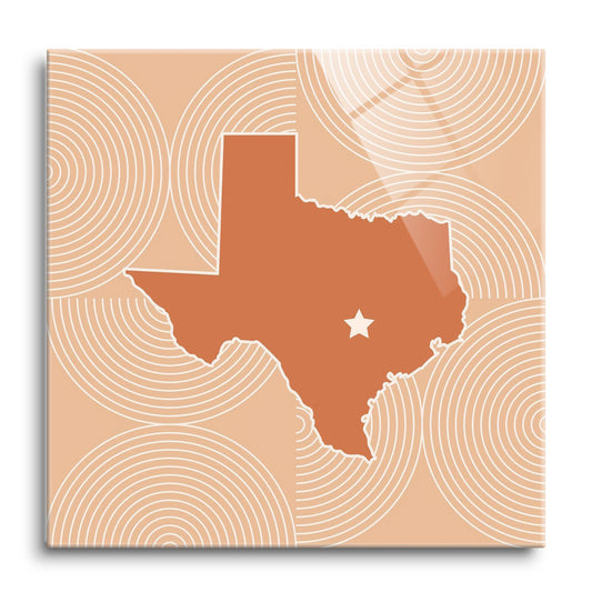 Modern Minimalist Texas Austin Star | Hi-Def Glass Art | Eaches | Min 1