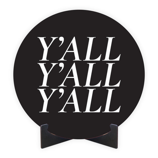 Minimalistic B&W Texas Yall | Wood Sign | Eaches | Min 1