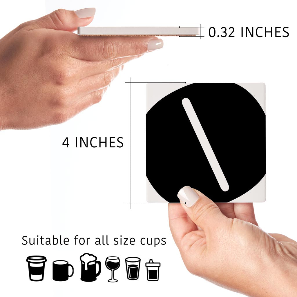 Fun Chunky Monogram O | Absorbent Coasters | Set of 4 | Min 2